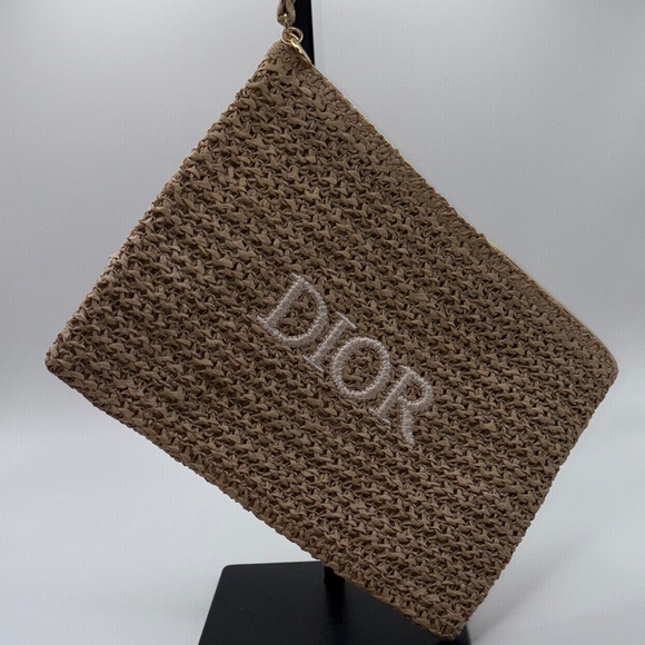 Dior Handbags - Dior Gift with purchase Textured Brown Clutch